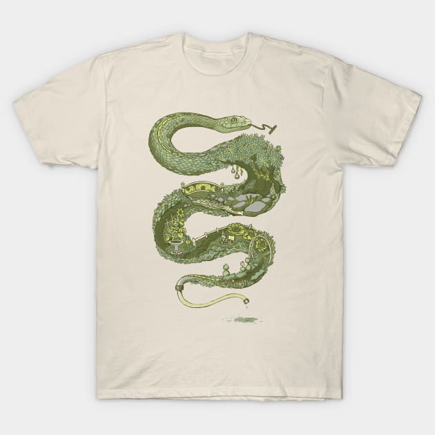 Garden Snake T-Shirt by Made With Awesome